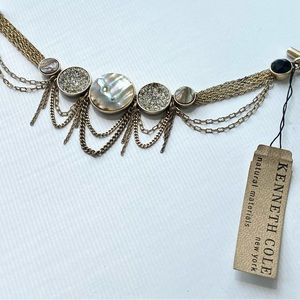 Kenneth Cole gold toned chain tortoise shell bracelet